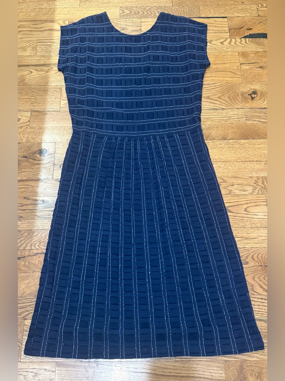 ace & jig. Navy & White Lattice Print Dress . Size small.
